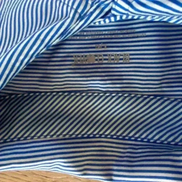Black Clover Mens Striped Polo Blue Large - Picture 3 of 7